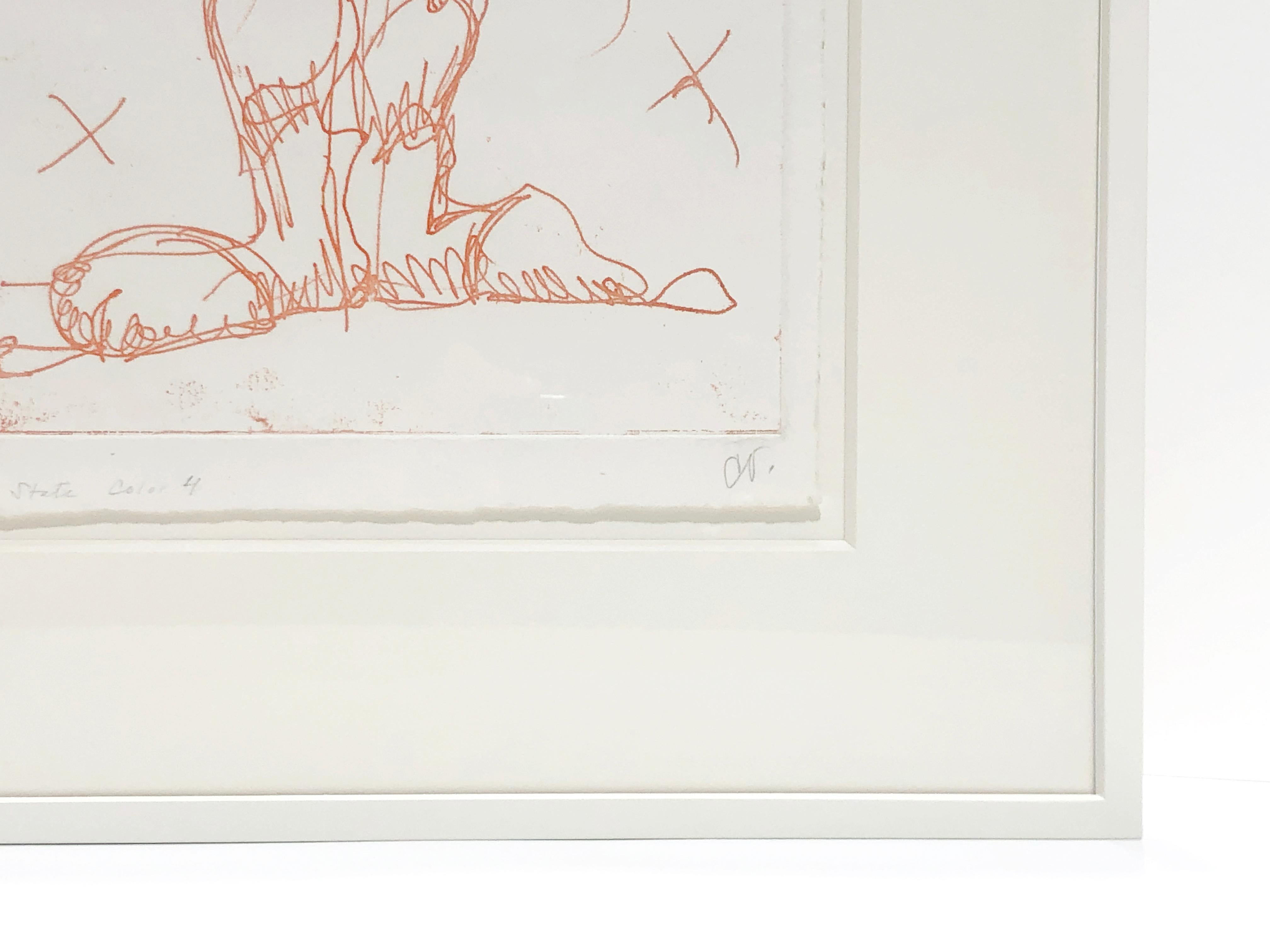 Boot Fairy (Unikat) Claes Oldenburg Cowgirl in Kupfermetallic gerahmt im Angebot 2
