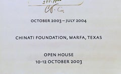 Chinati Foundation Marfa Texas Donald Judd poster Hand Signed by Claes Oldenburg
