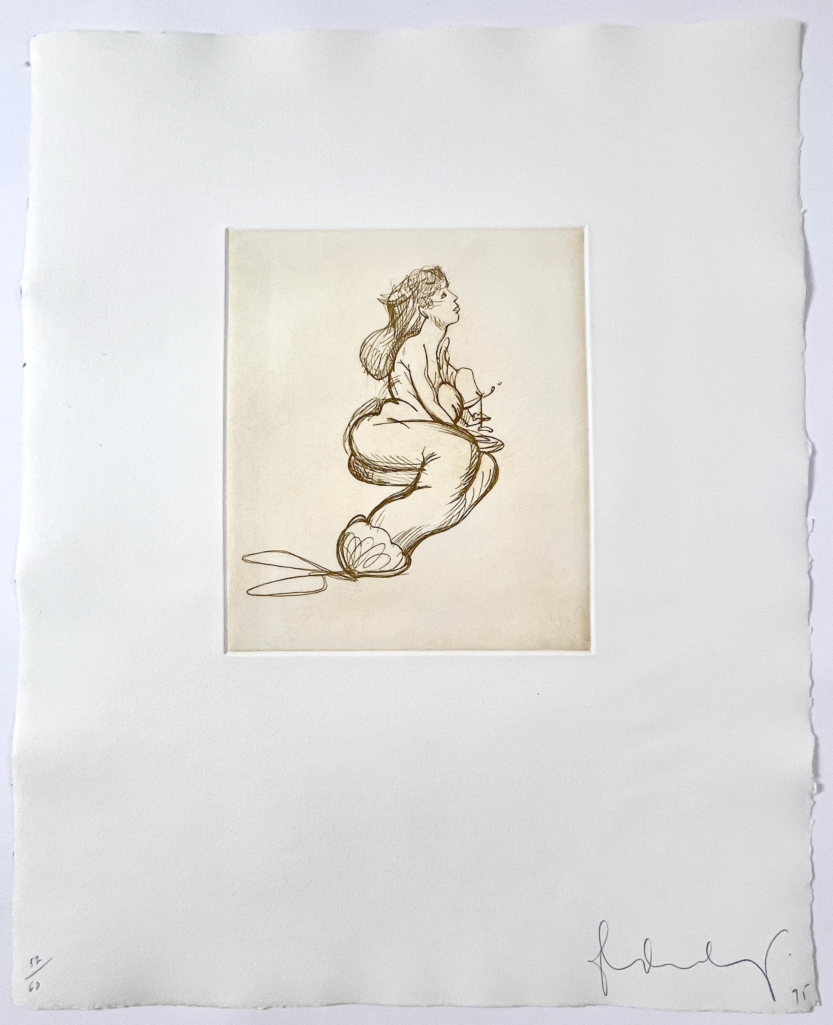 Claes Oldenburg mythological Erotic Fantasy Suite print set of 6 medusa mermaid For Sale 10