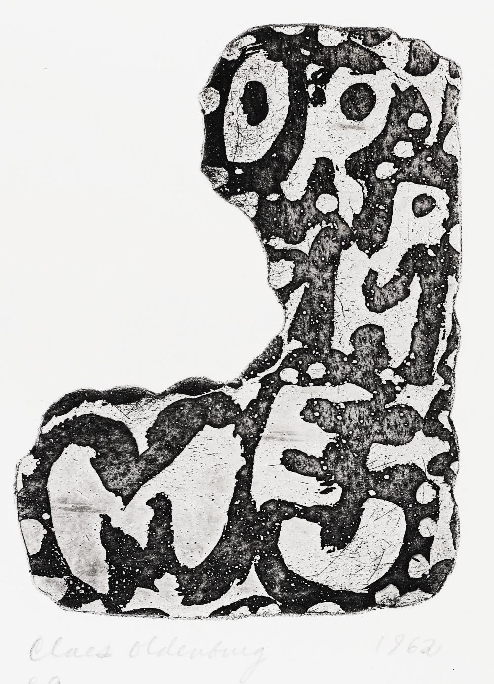 Claes Oldenburg, Orpheum Sign, etching, 1962 4