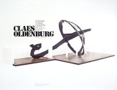 Vintage Claes Oldenburg 'Umbrella' Pop Art Black & White USA Offset Lithograph