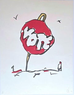 Claes Oldenburg, Pulsante elettorale in un paesaggio (Axsom 187) Serigrafia Pop Art S.N.S.A.