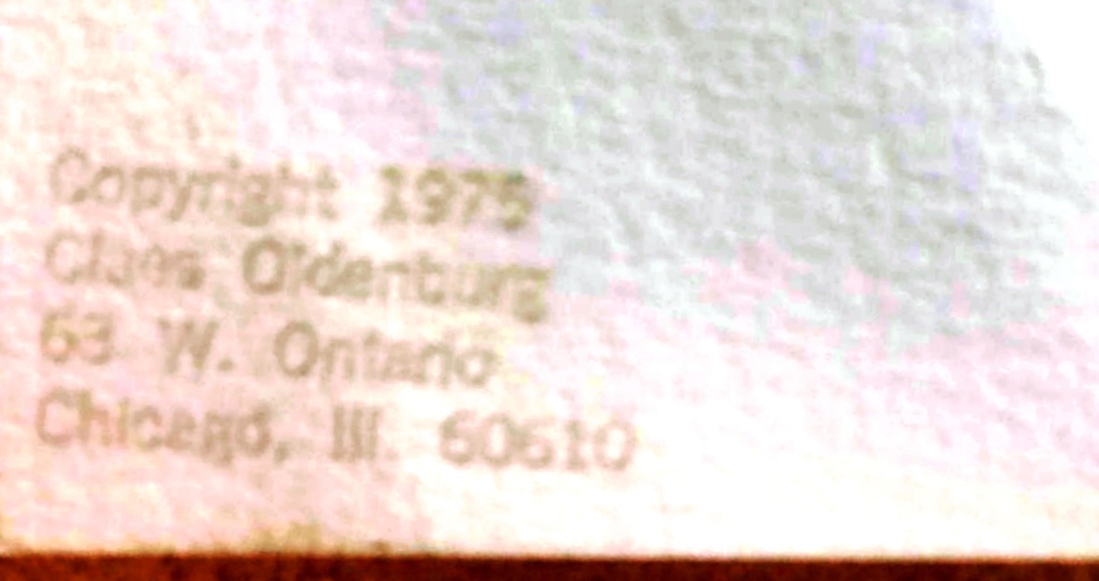 Fagends Carved in Rock, De-Accessioned from the Denver Art Museum Signed/N - Beige Abstract Print by Claes Oldenburg