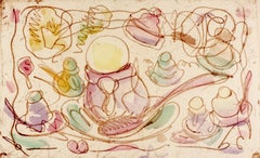 Ice Cream Desserts (A) Claes Oldenburg dessert parfait etching in rainbow pastel