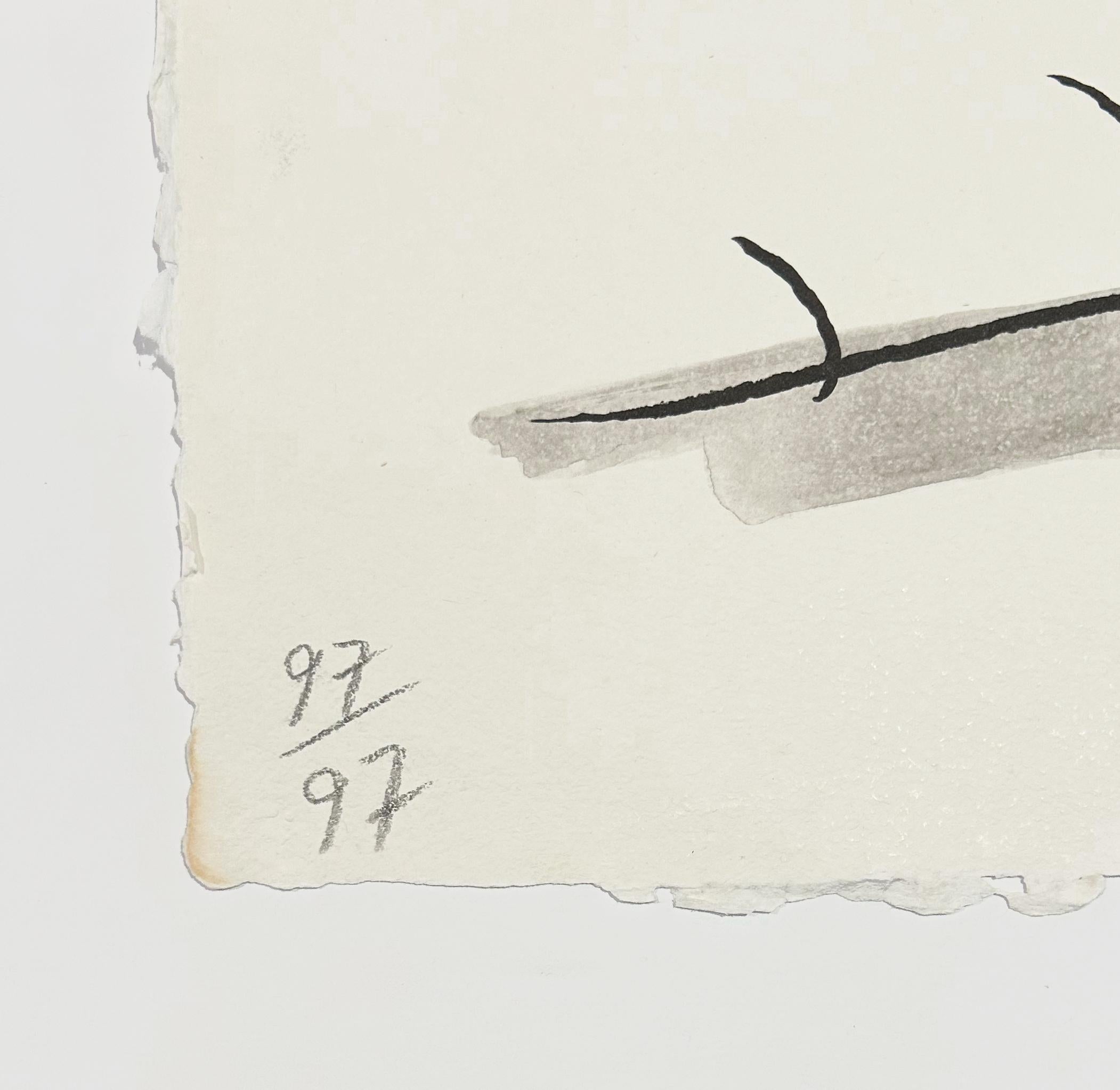 Notebook Torn in Half - Gray Print by Claes Oldenburg