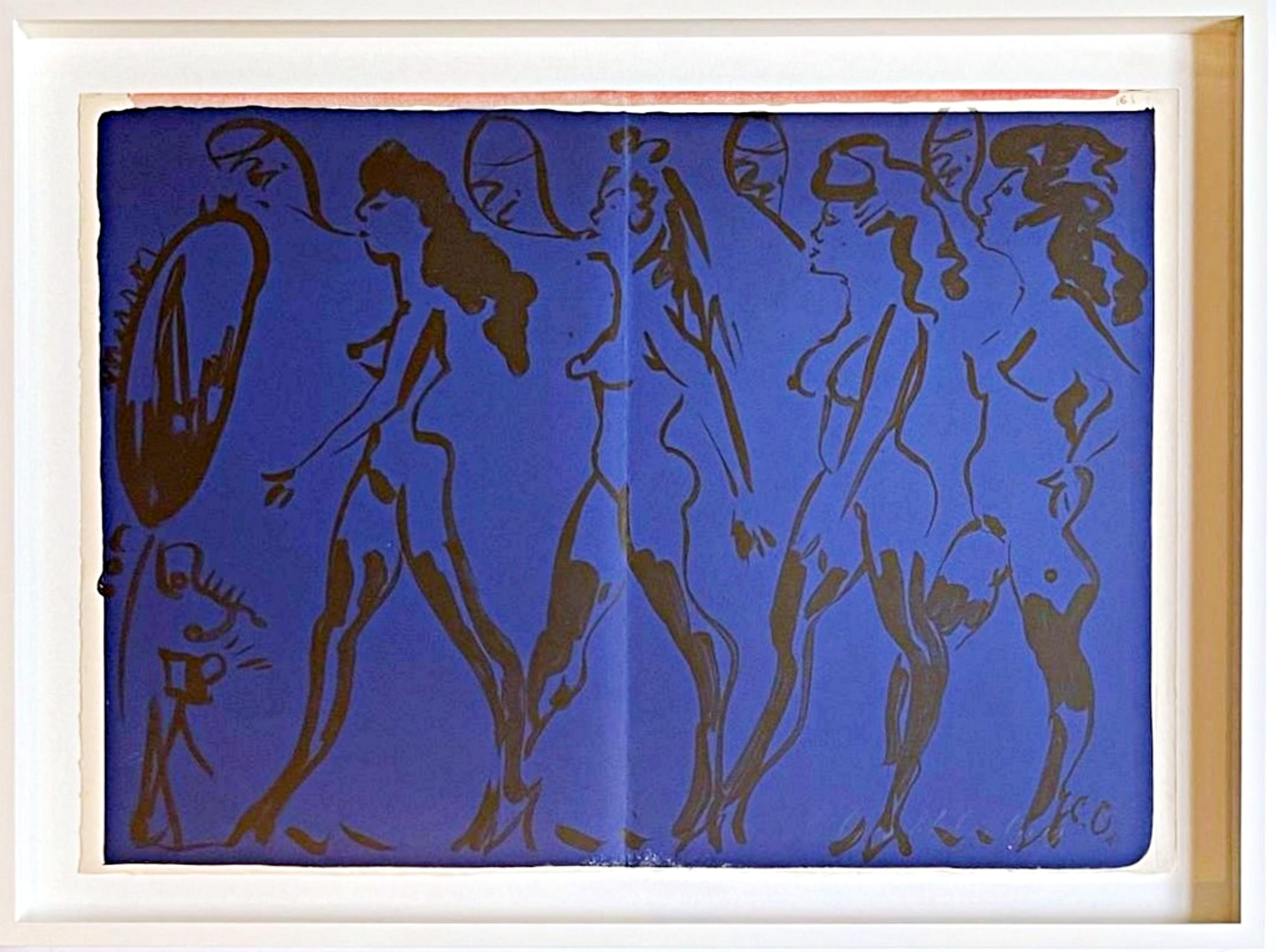 Nude Print Claes Oldenburg - Parade de femmes, de luxe, signé à la main, 85/100 1 Cent Life Portfolio, encadré
