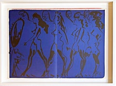Desfile de Mujeres, de Lujo, Firmado a Mano, 85/100 Cartera de 1 Céntimo de la Vida, Enmarcado