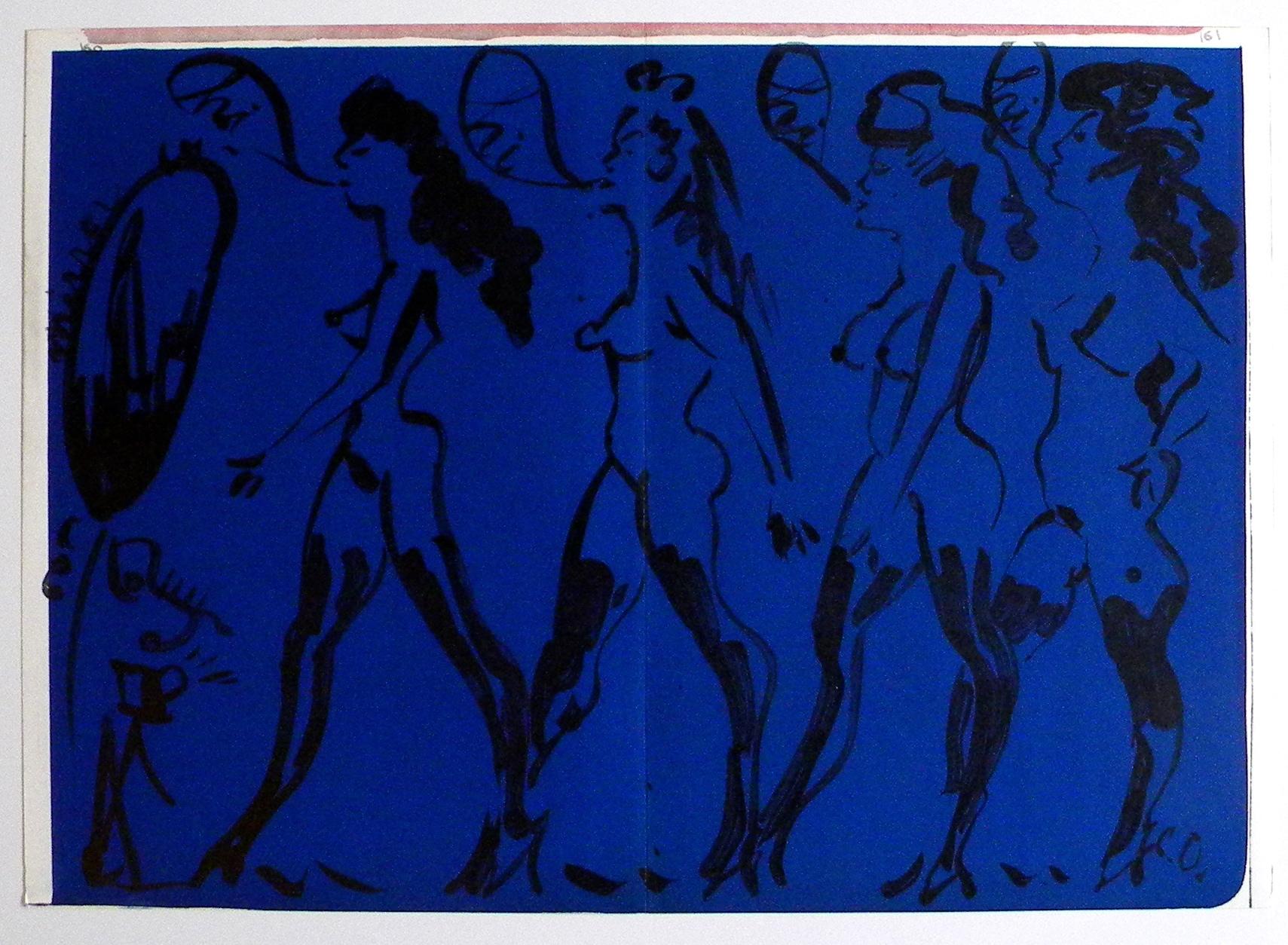 "Parade of Women" original lithograph - Print by Claes Oldenburg