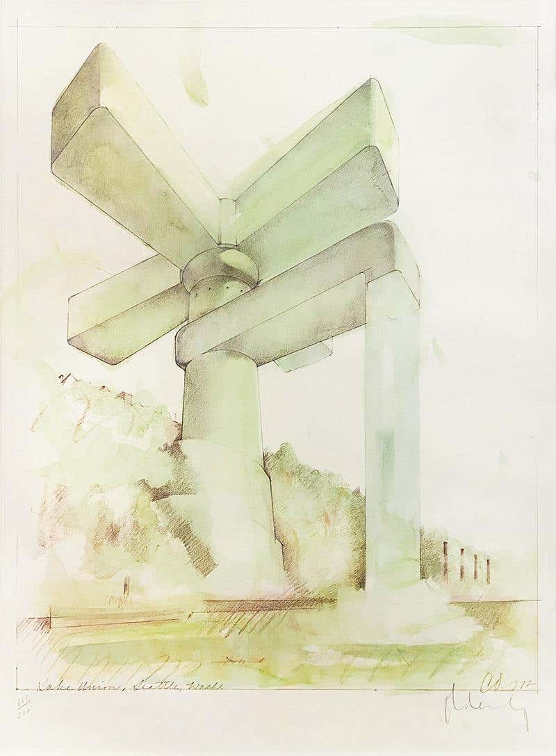 Proposal for a Cathedral in the Form of a Sink Faucet for Lake Union, Seattle WA