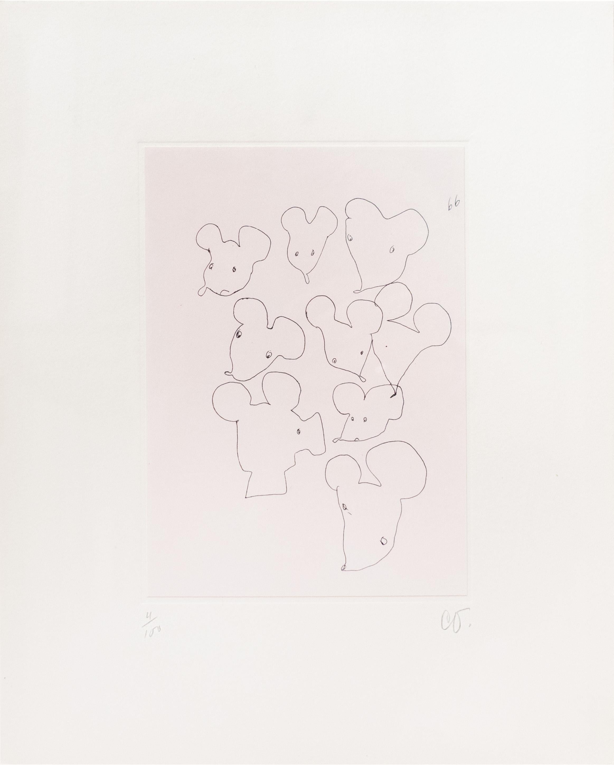 Claes Oldenburg Print - Senza titolo n. 22, Notes in Hand, 1972 Litografia, Portfolio