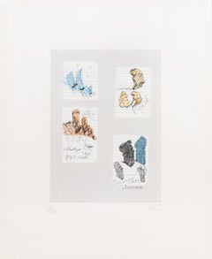 Ohne Titel Nr. 46, Notizen in der Hand, 1972 Lithographie, Mappe