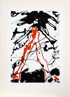 Figura a zancadas, serigrafía abstracta de Claes Oldenburg