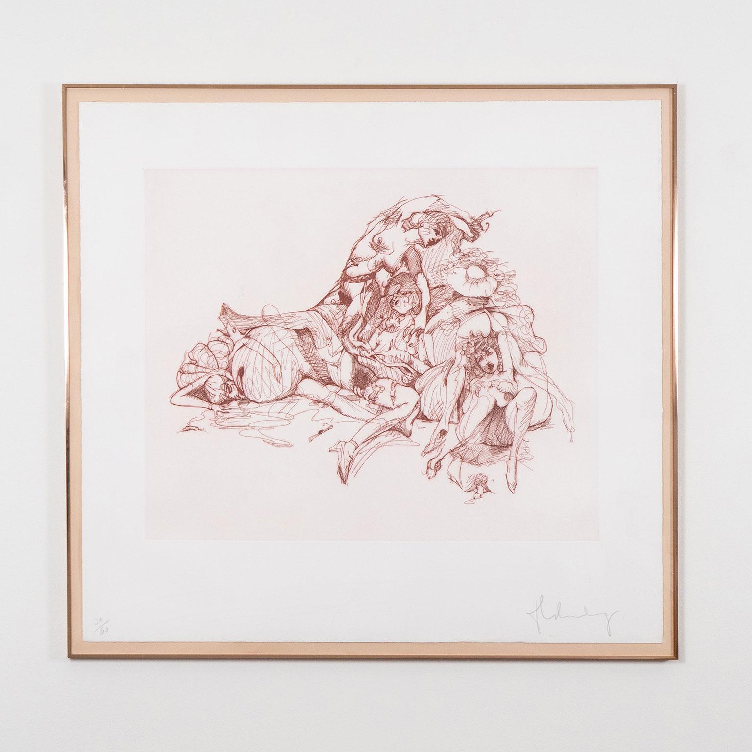 Claes Oldenburg Nude Print – Studie eines Monuments