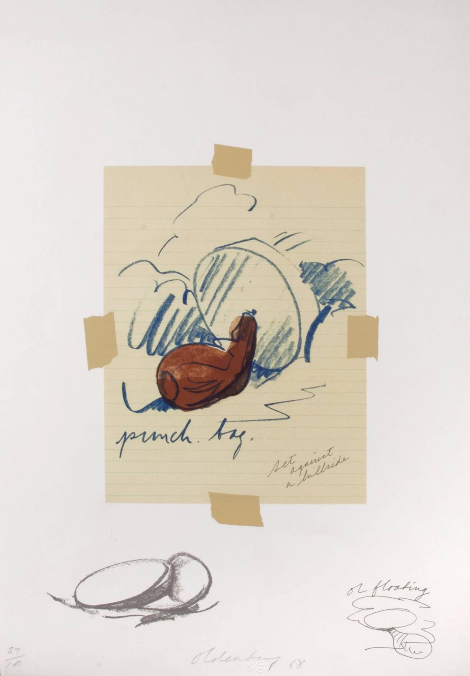 Claes Oldenburg Abstract Print - Untitled (Punching Bag)