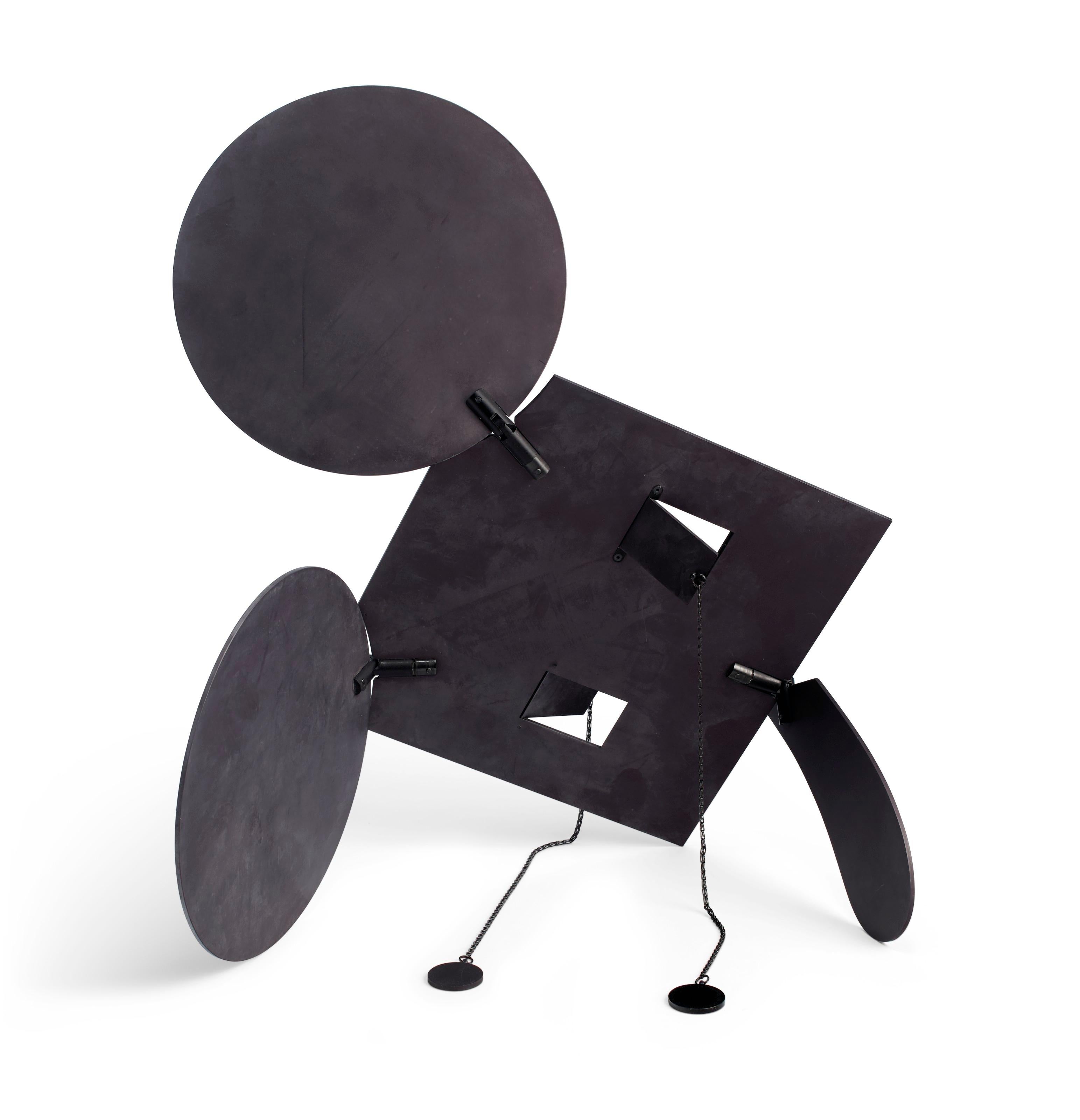 Claes Oldenburg Abstract Sculpture - Geometric Mouse, Scale C Sculpture, Anodized Aluminum, Abstract, 1971