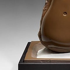 Sculpture in the form of a bicyclist saddle