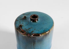 Claes Thell, Blue Glazed Vase with Narrow Mouth, Sweden, 1996