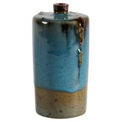 Claes Thell, Vaso alto smaltato di blu, Svezia, 1987