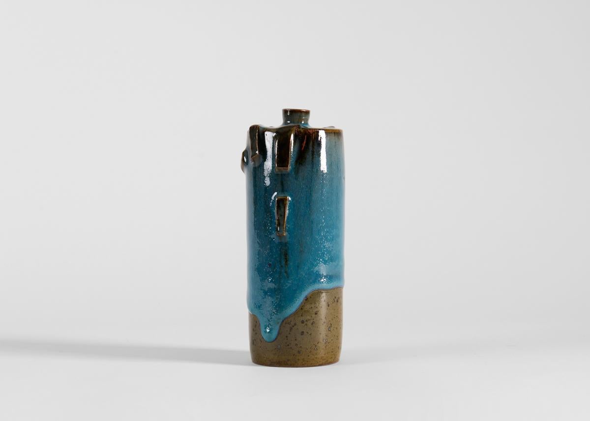 Claes Thell, Tall Blue Glazed Vase, Sweden, 2002 In Good Condition In New York, NY