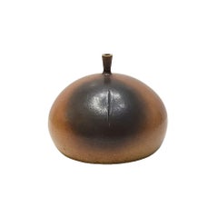 Claes Thell Unique Stoneware Vase Semi Matte Reddish Brown Glaze, Own Studio '73