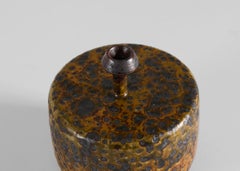 Claes Thell, Vase with Brown Yellow Glaze, Sweden, 1970s