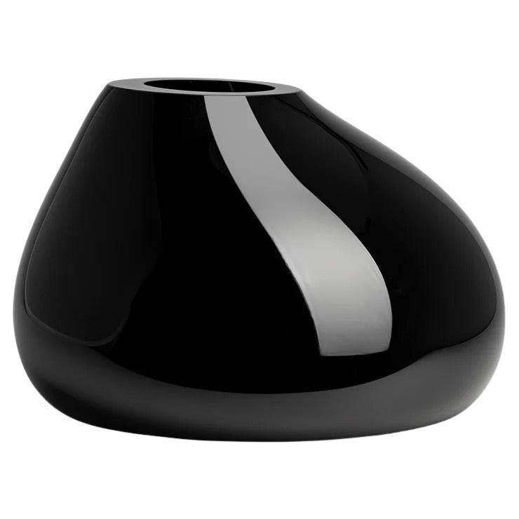 Claesson Koivisto Rune for Orrefors Sweden Ebon Black Glass Vase, Large