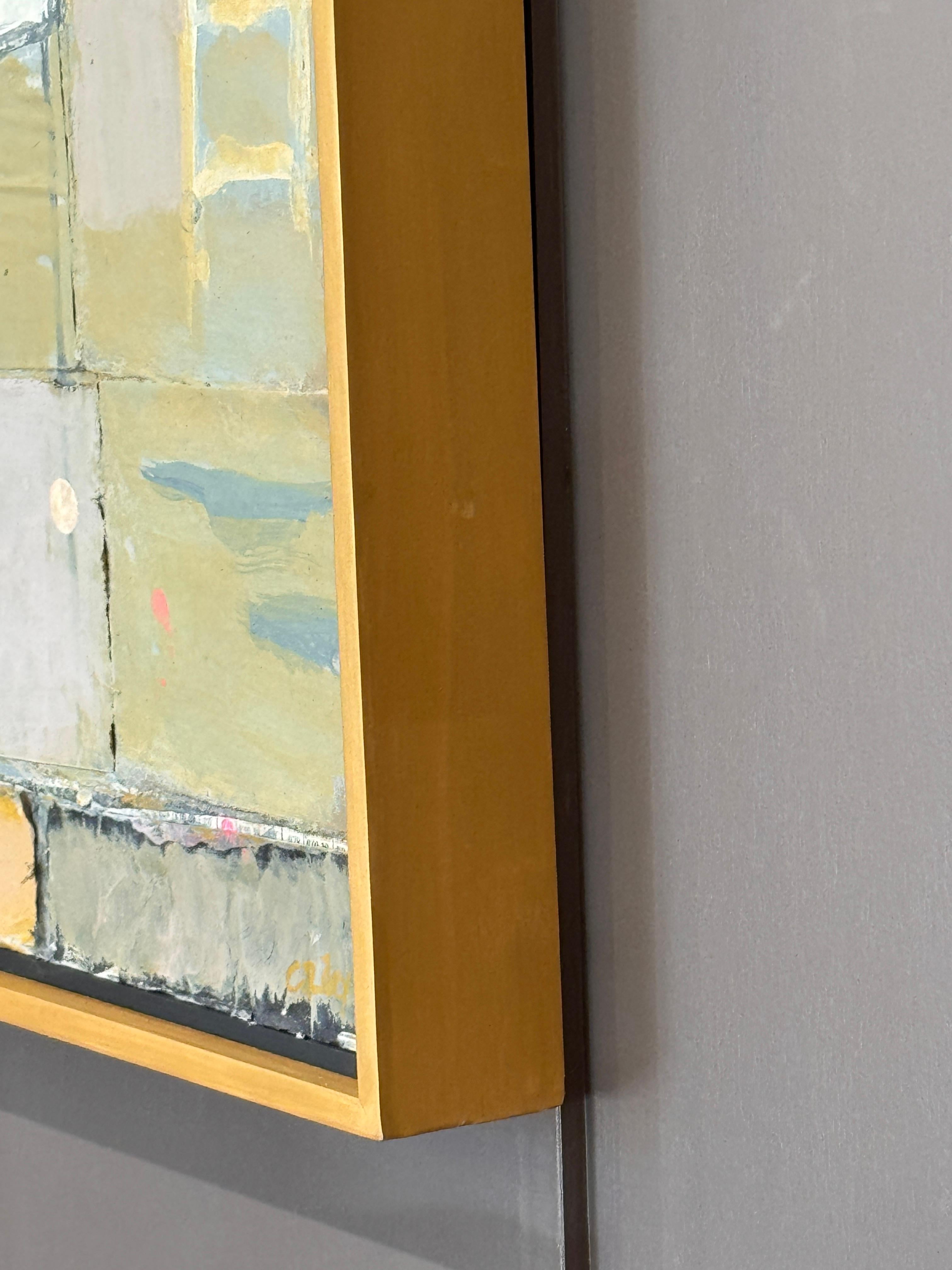 Claiborne Riley “House #4” Acrylic and Collage on Canvas im Angebot 2