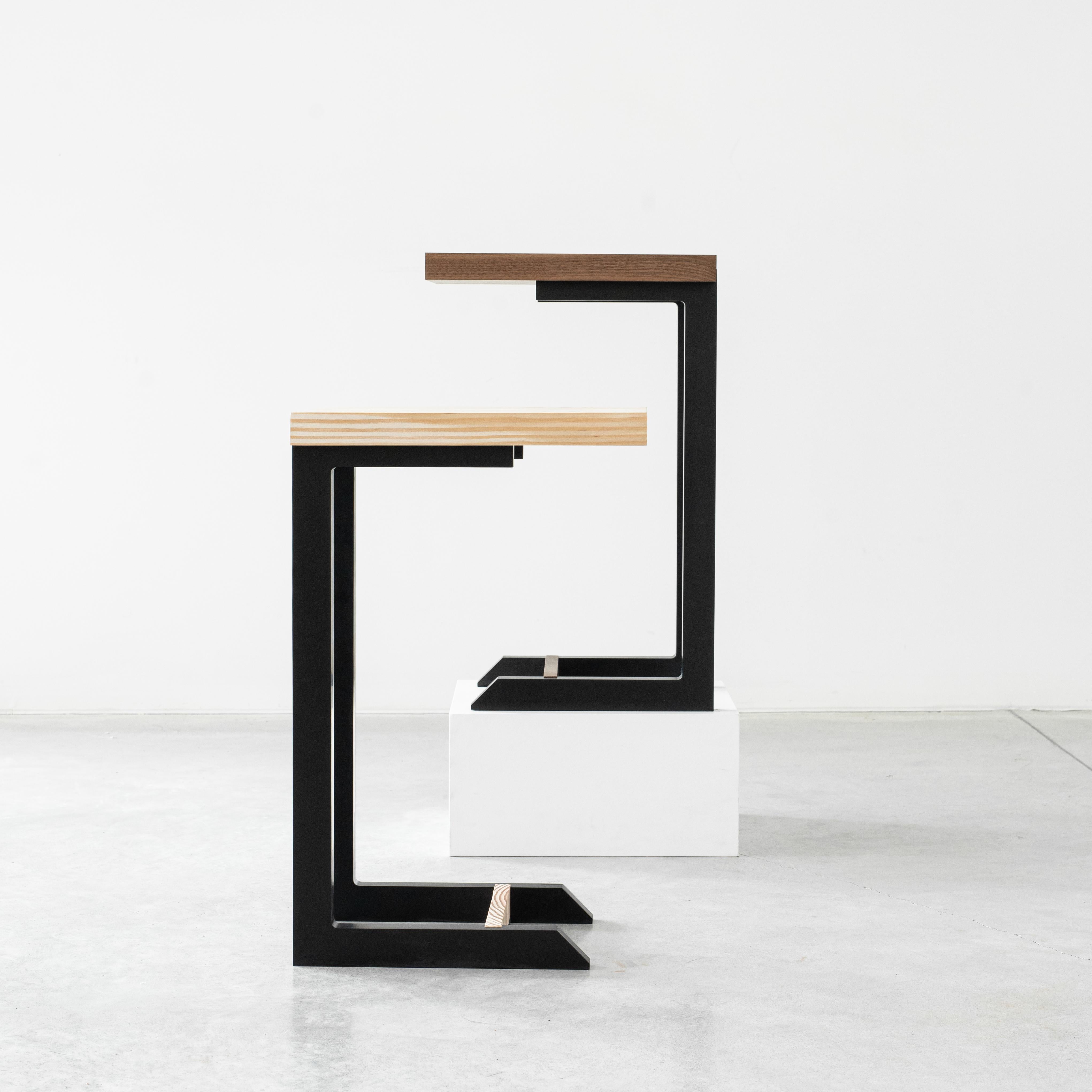 Clair Black End C Table by Autonomous Furniture For Sale 3