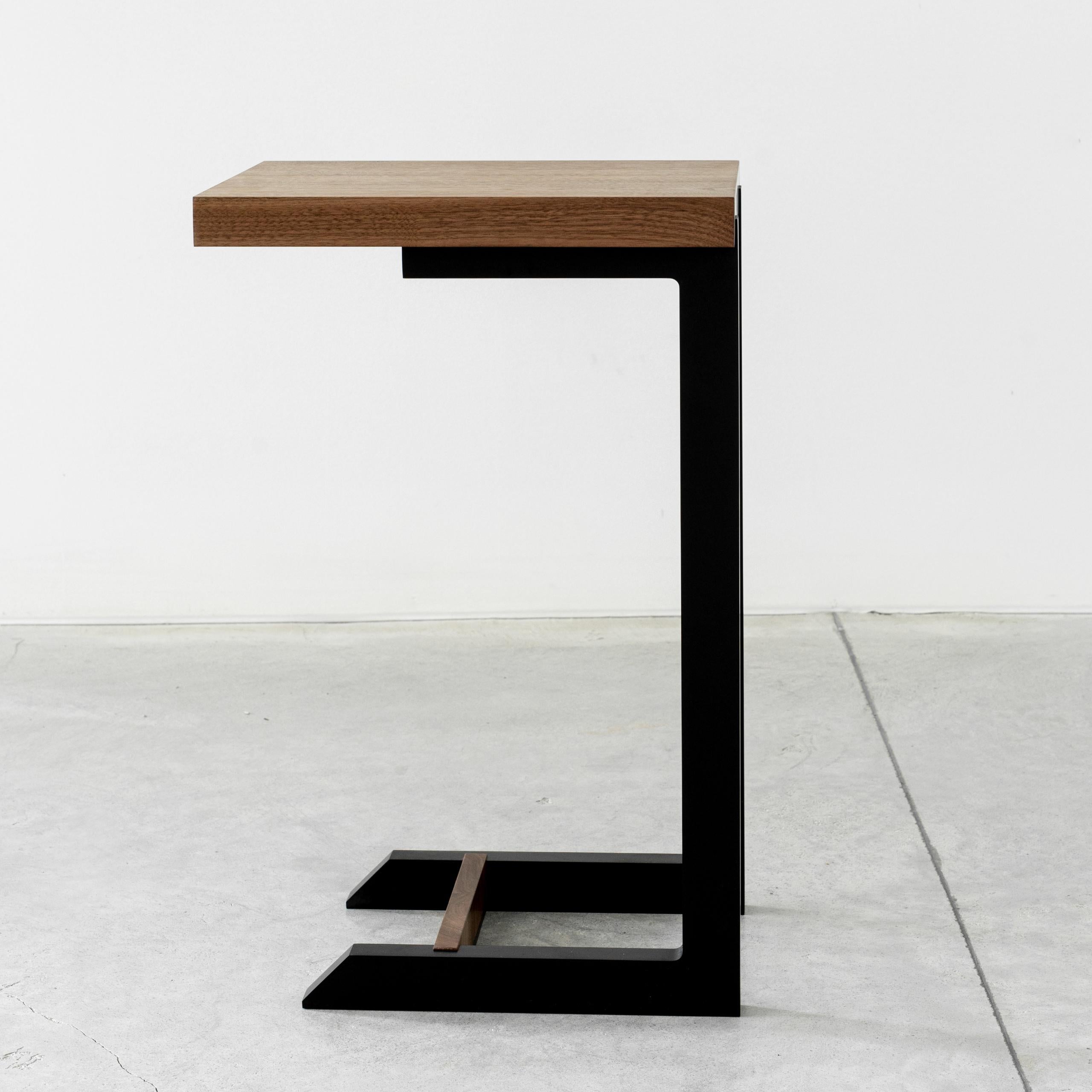 Modern Clair Black End C Table by Autonomous Furniture For Sale