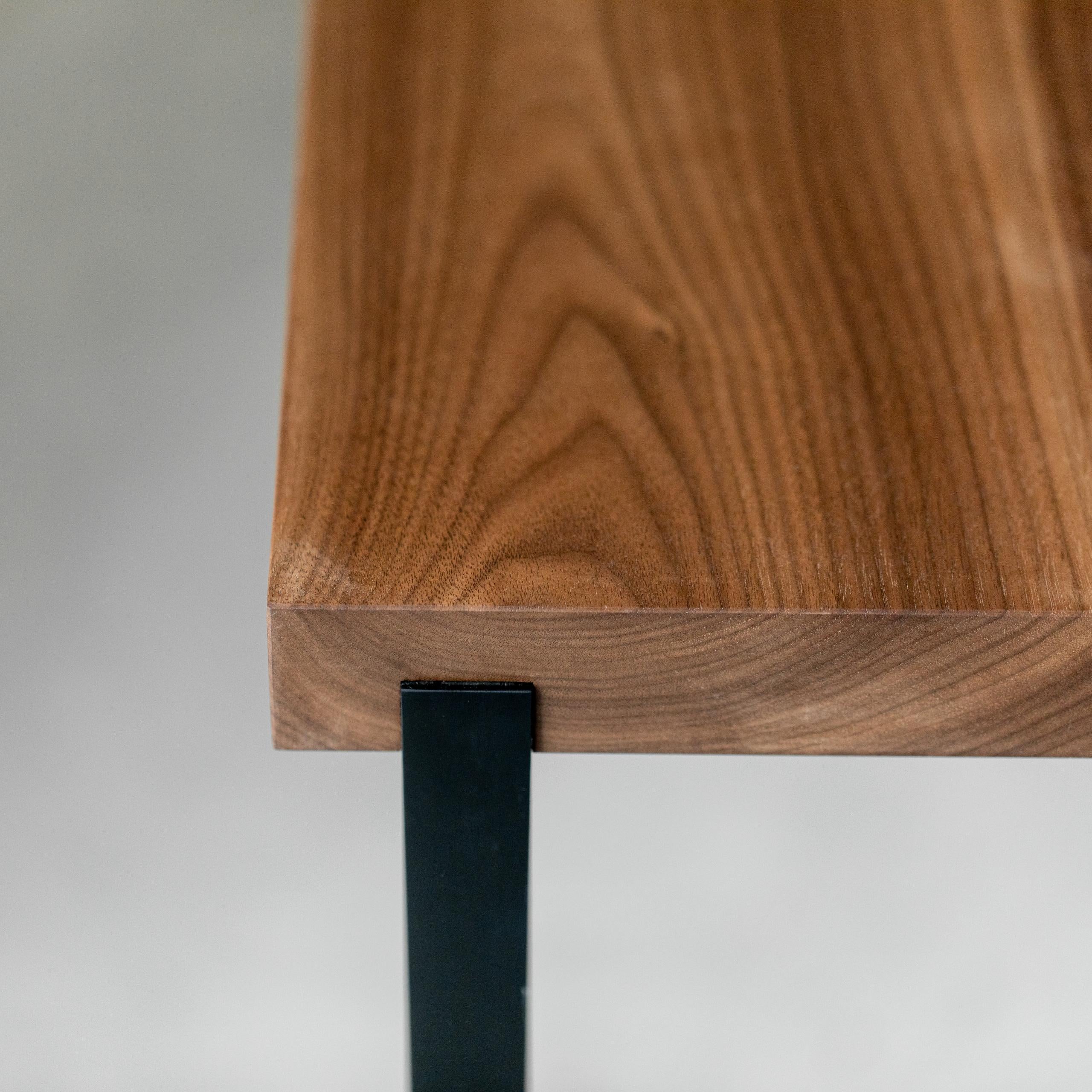 Hand-Crafted Clair Black End C Table by Autonomous Furniture For Sale