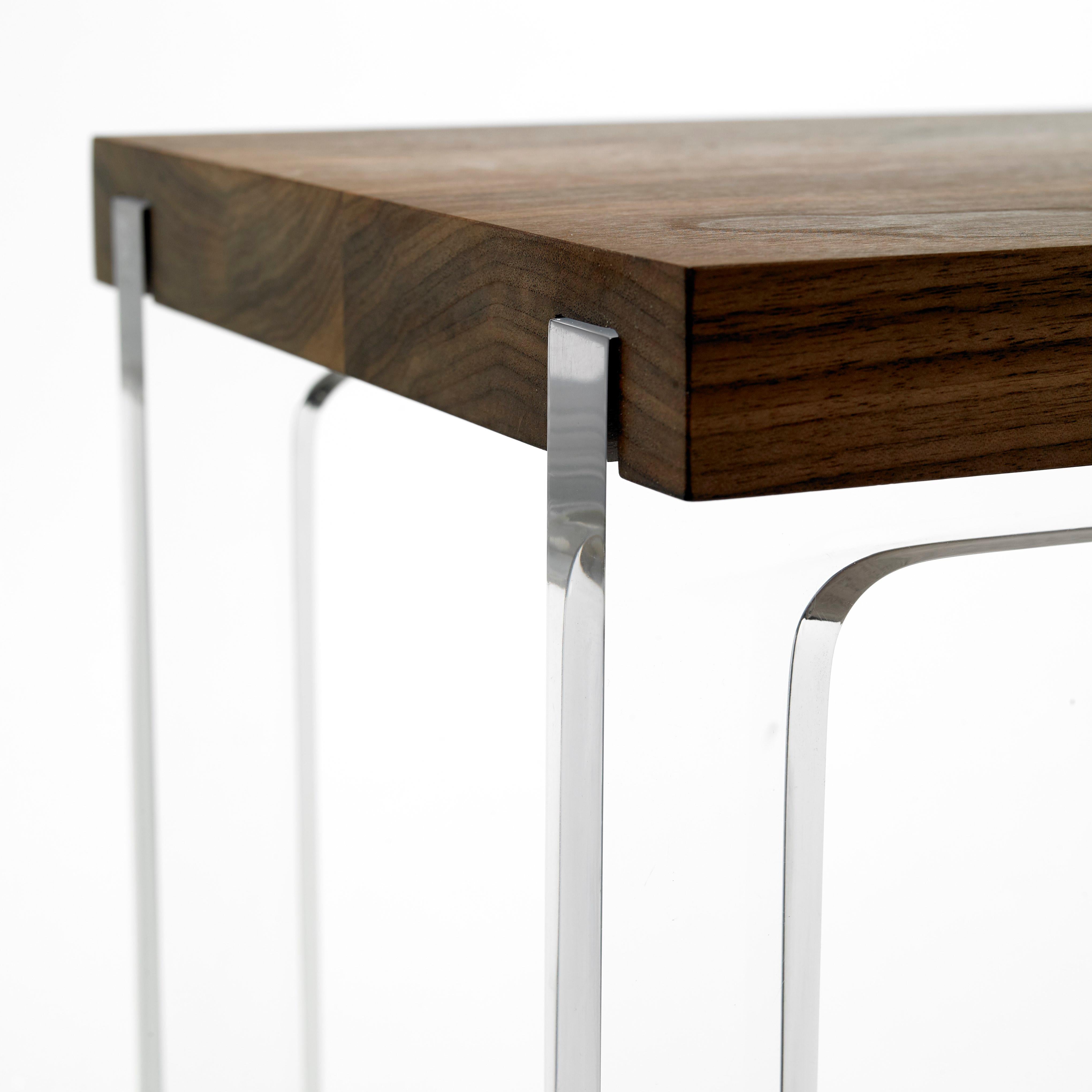 Hand-Crafted Clair End C Table by Autonomous Furniture For Sale