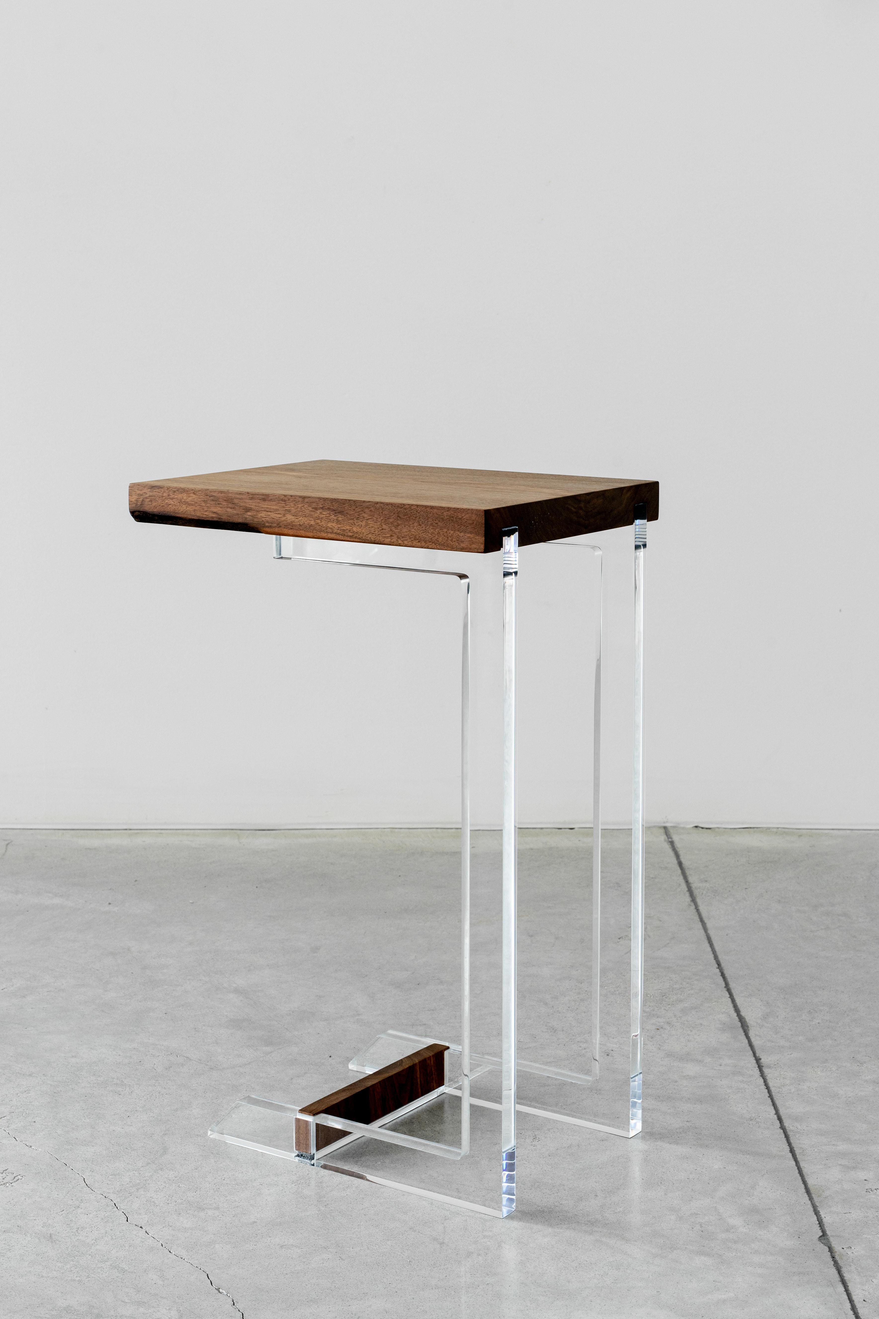 Acrylic Clair End C Table by Autonomous Furniture For Sale
