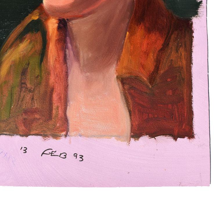 American Clair Seglem Bougie Portrait Painting of a Woman