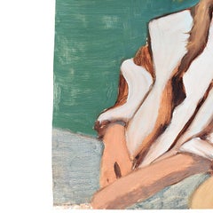 Clair Seglem, Porträtgemälde einer Frau in Grün, unsigniert, 20. Jahrhundert