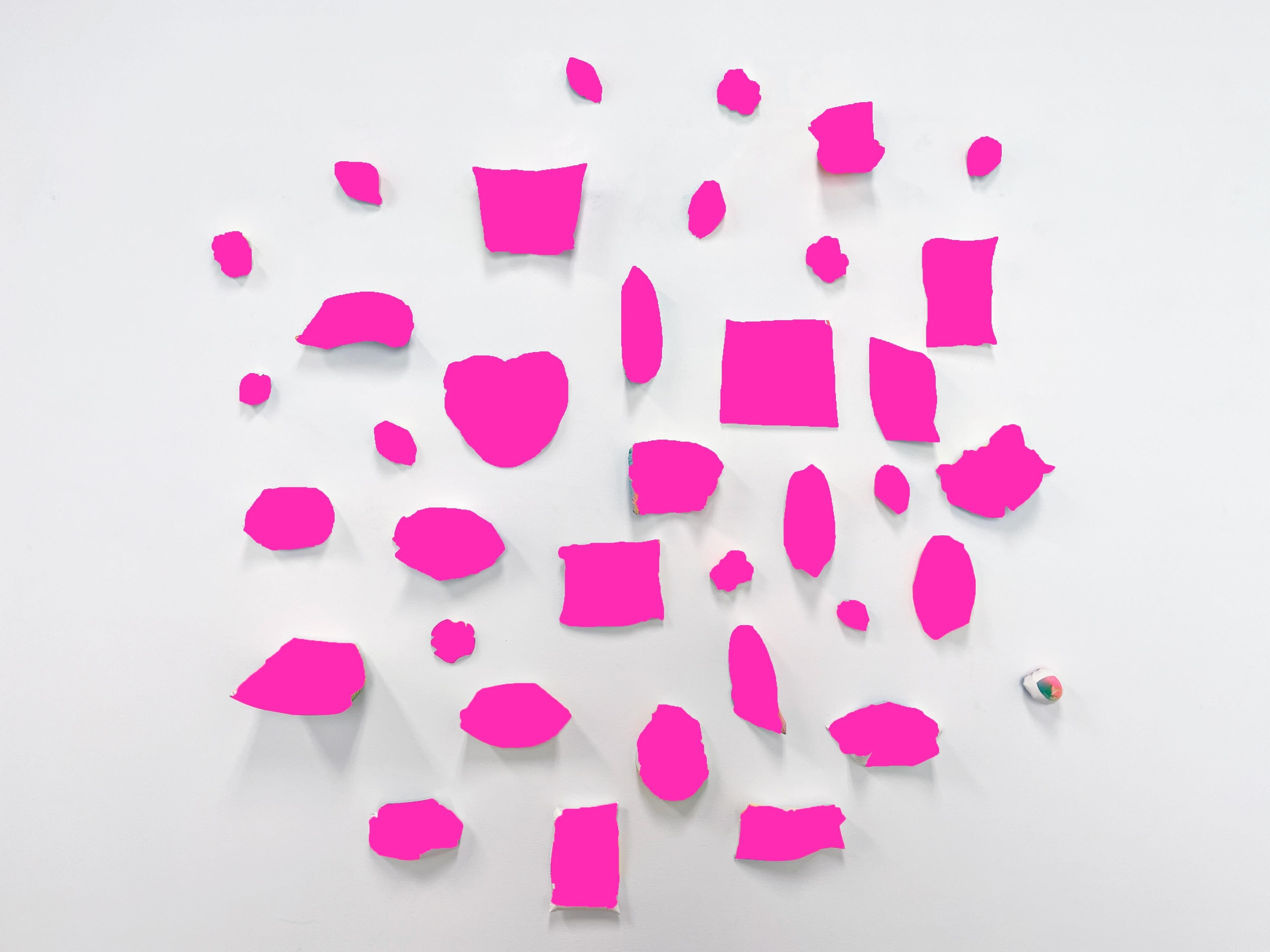 Lucid Point #31 from Lucid Points (Mandala) by Claire Ashley. Spray paint on plaster of paris and 3D printed PLA plastic.