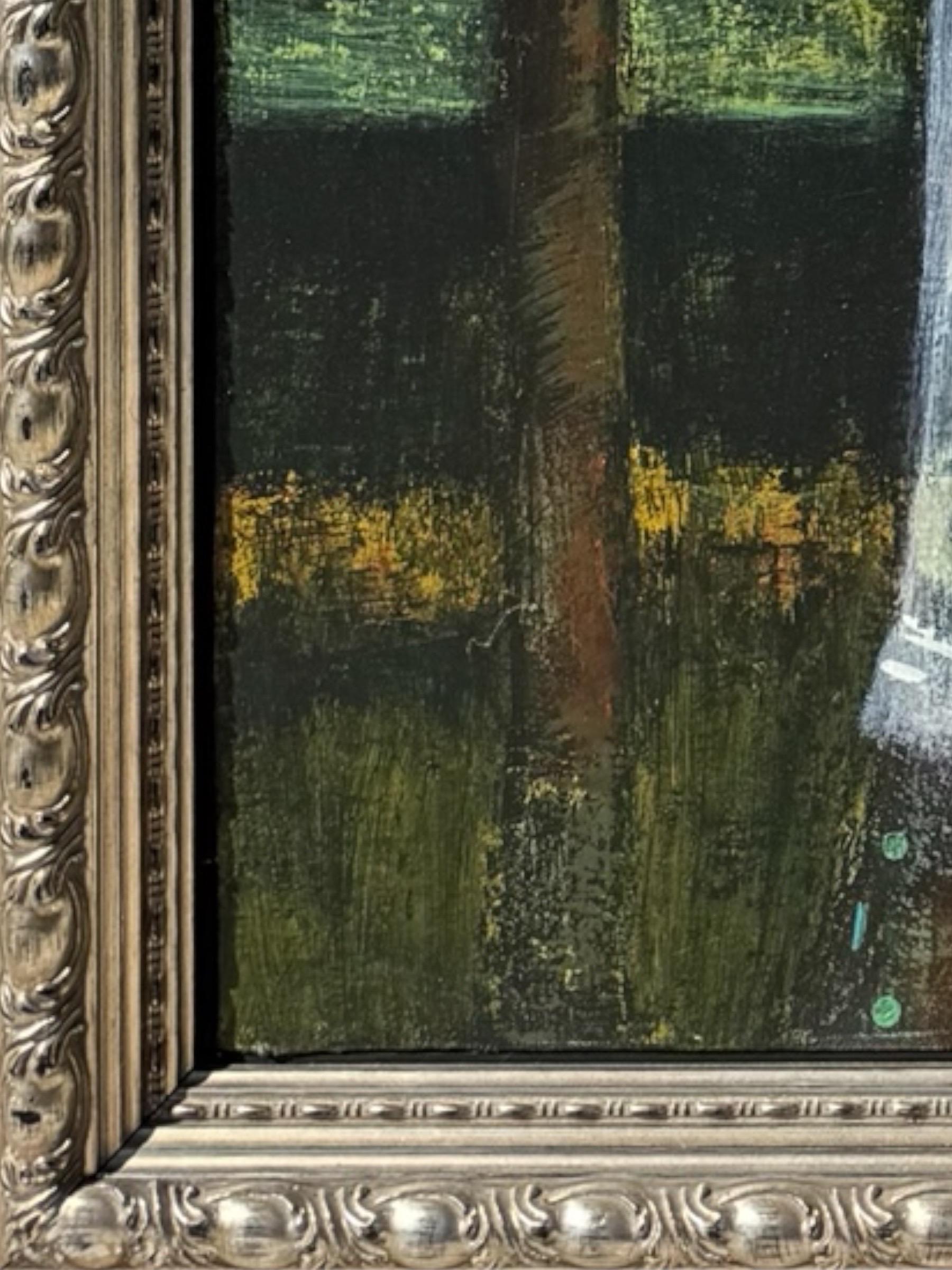 Américain Claire B Cotts Huile sur toile signée Mère et enfant en vente