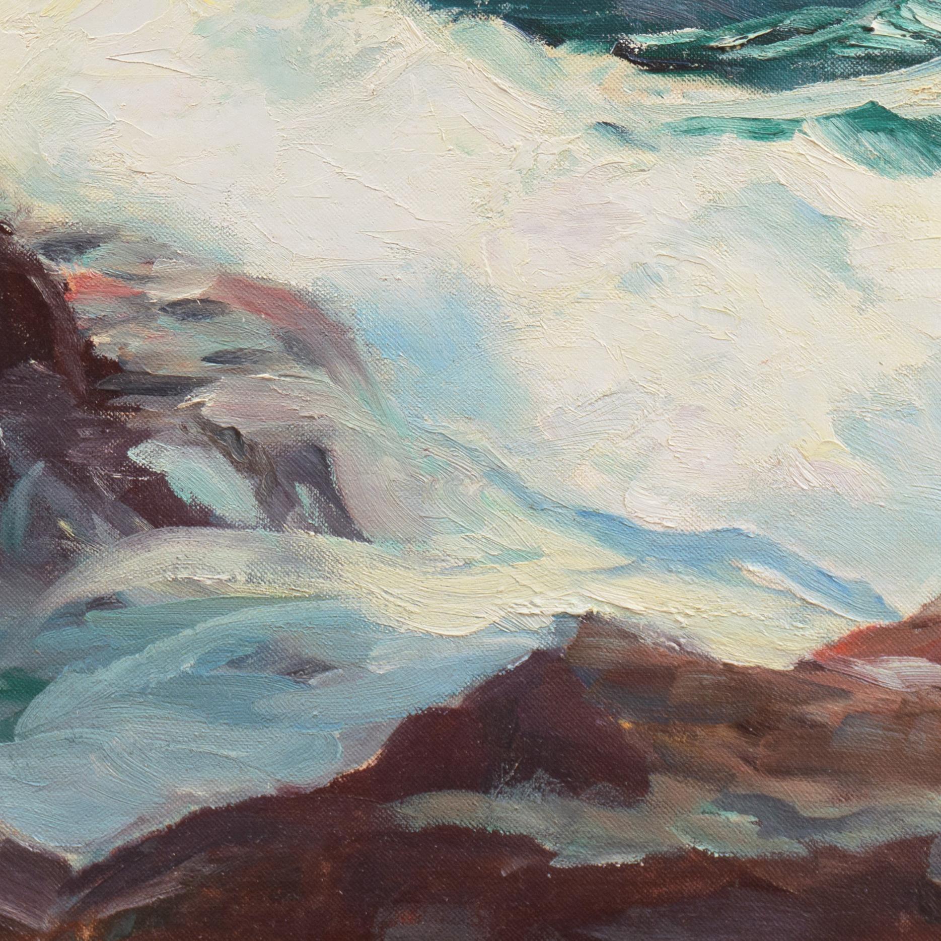 'California Breakers', Impressionist Seascape, Woman artist 3