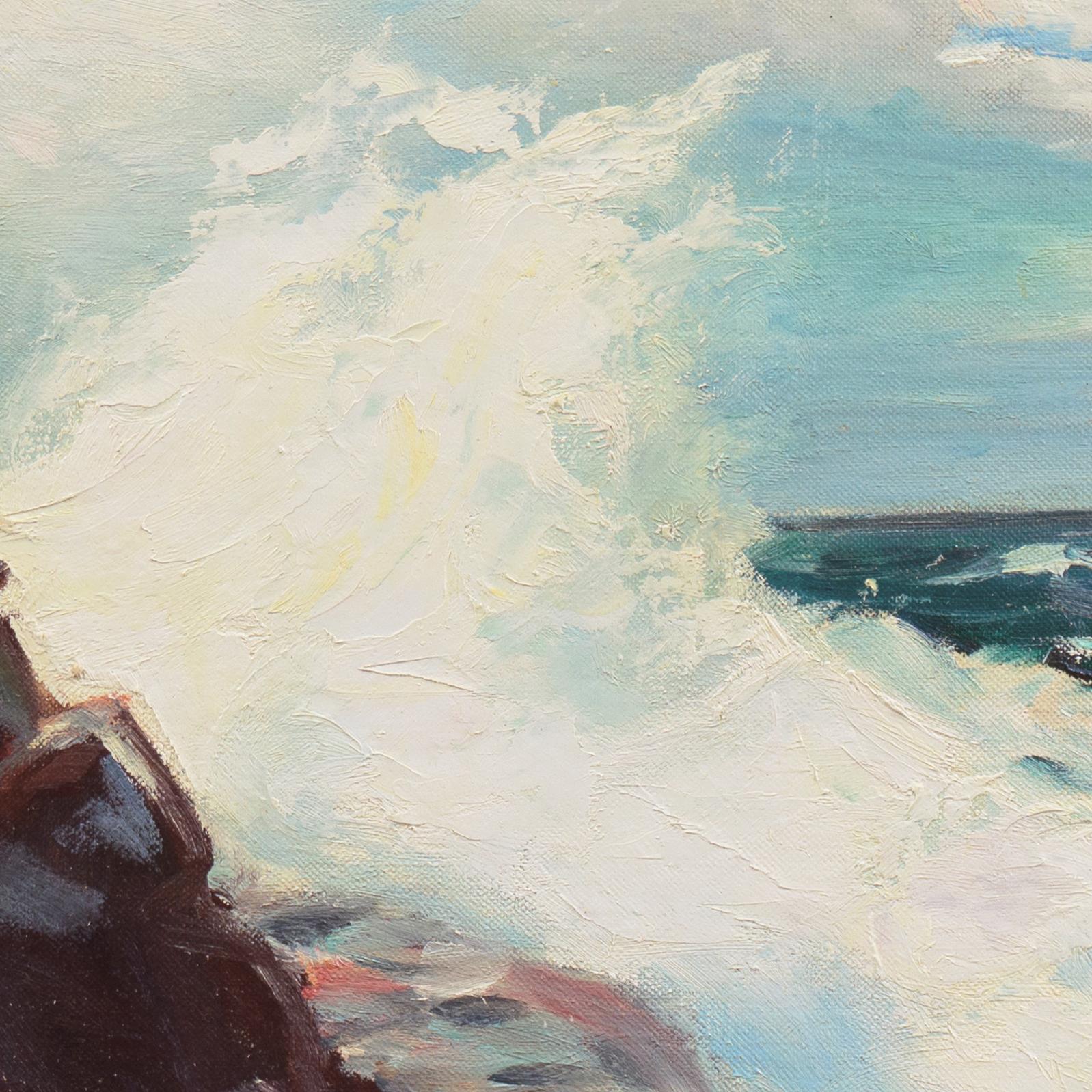 'California Breakers', Impressionist Seascape, Woman artist 4