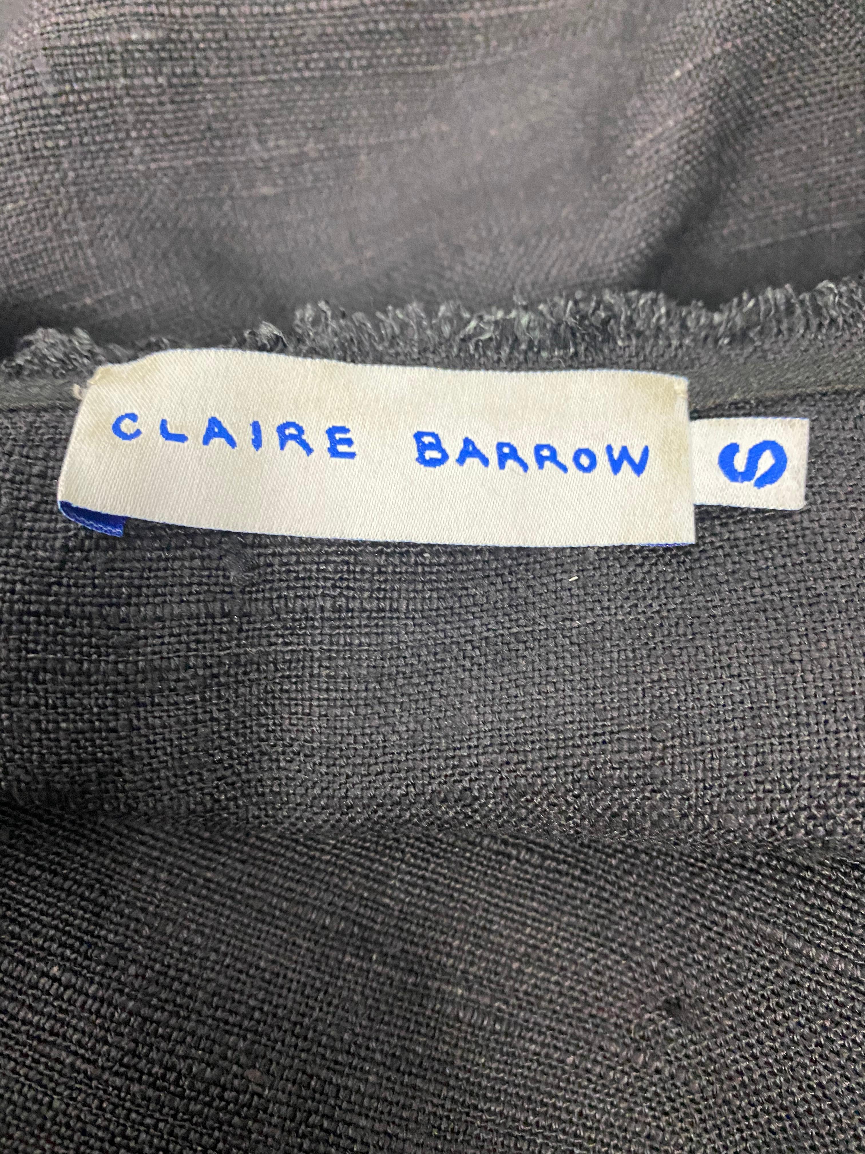 Claire Barrow Black Silk Top, Size Small 4
