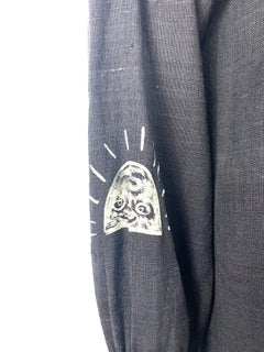 Claire Barrow Black Silk Top, Size Small