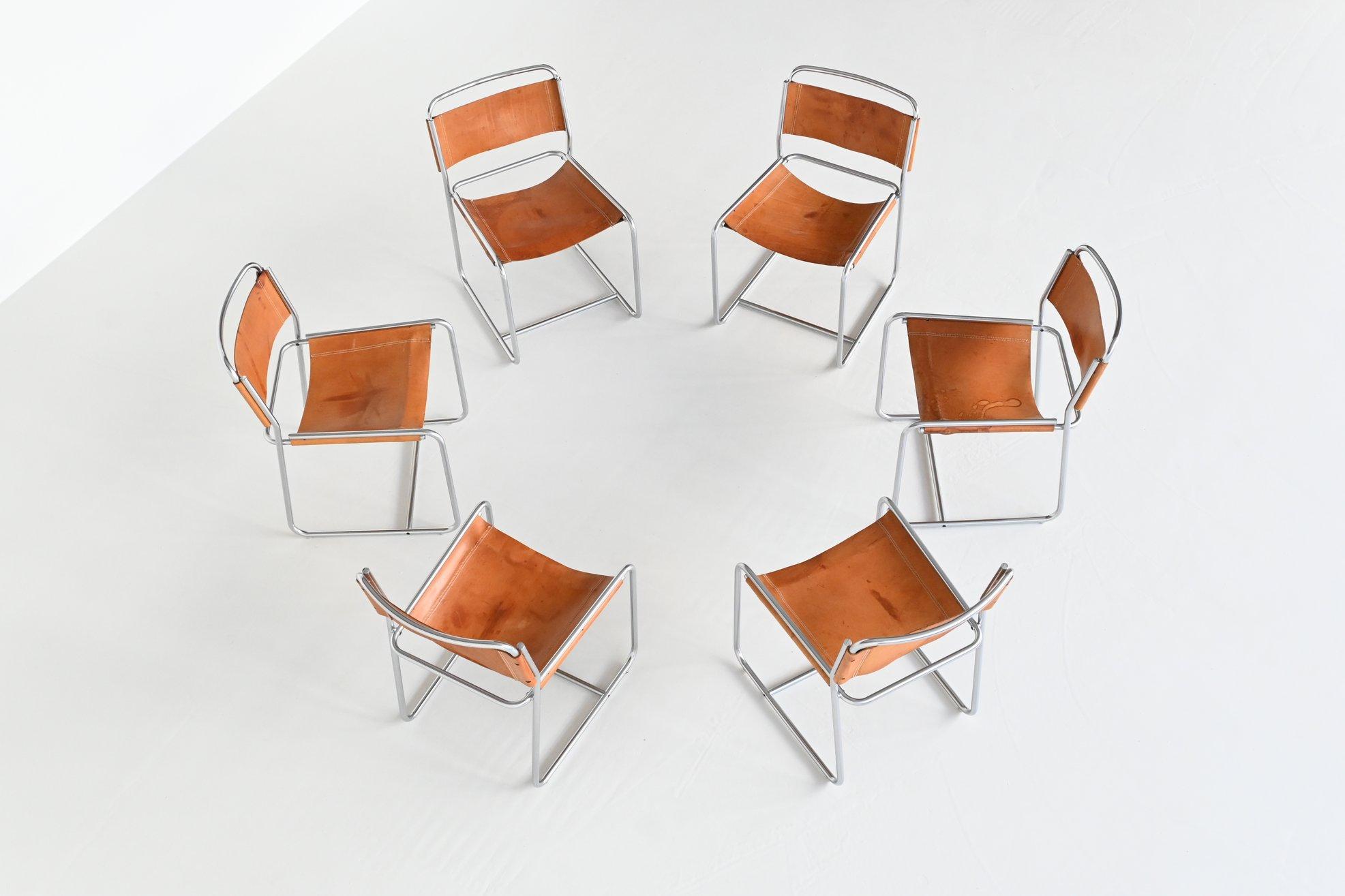 Late 20th Century Claire Bataille and Paul Ibens SE18 Dining Chairs ‘t Spectrum the Netherlands 19