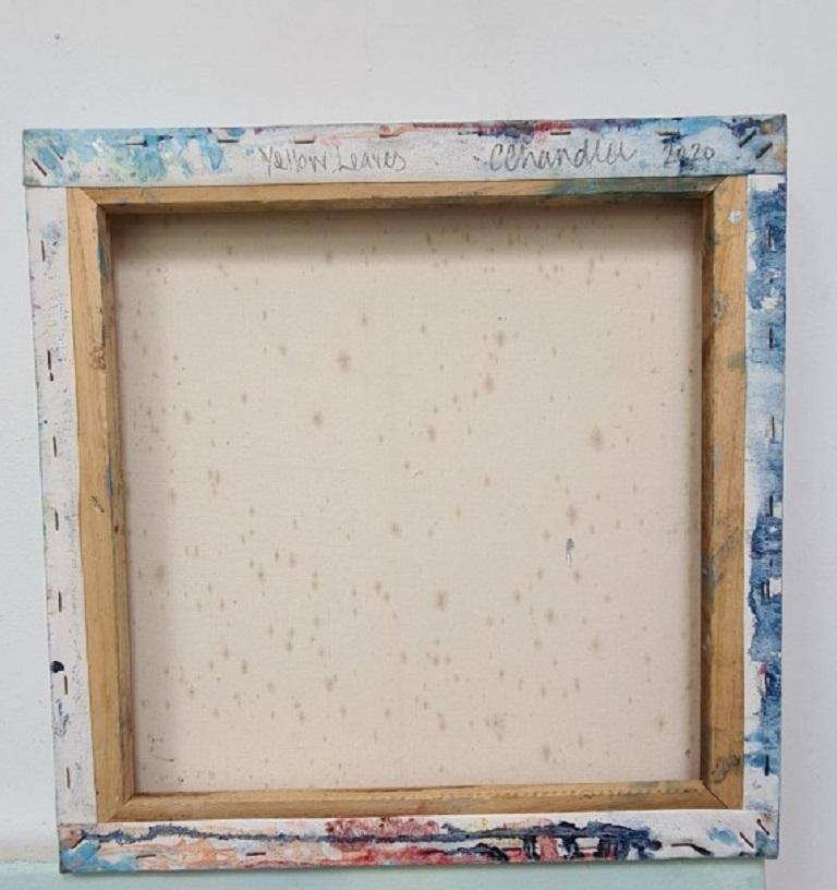 Claire Chandler, Foglie gialle, Pittura astratta originale in vendita 4