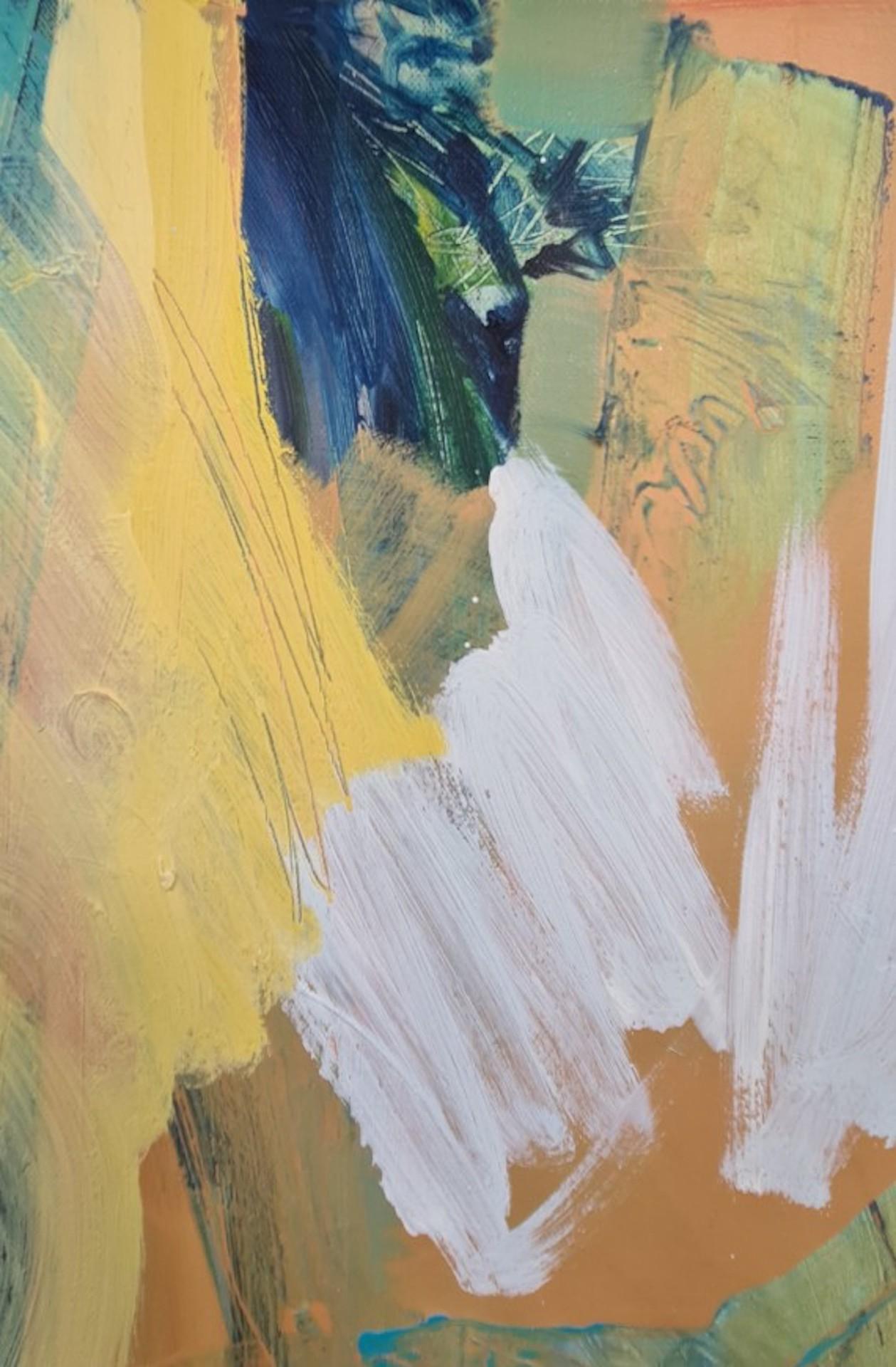 Claire Chandler, Feuilles jaunes, peinture abstraite originale, Art abordable en vente 2
