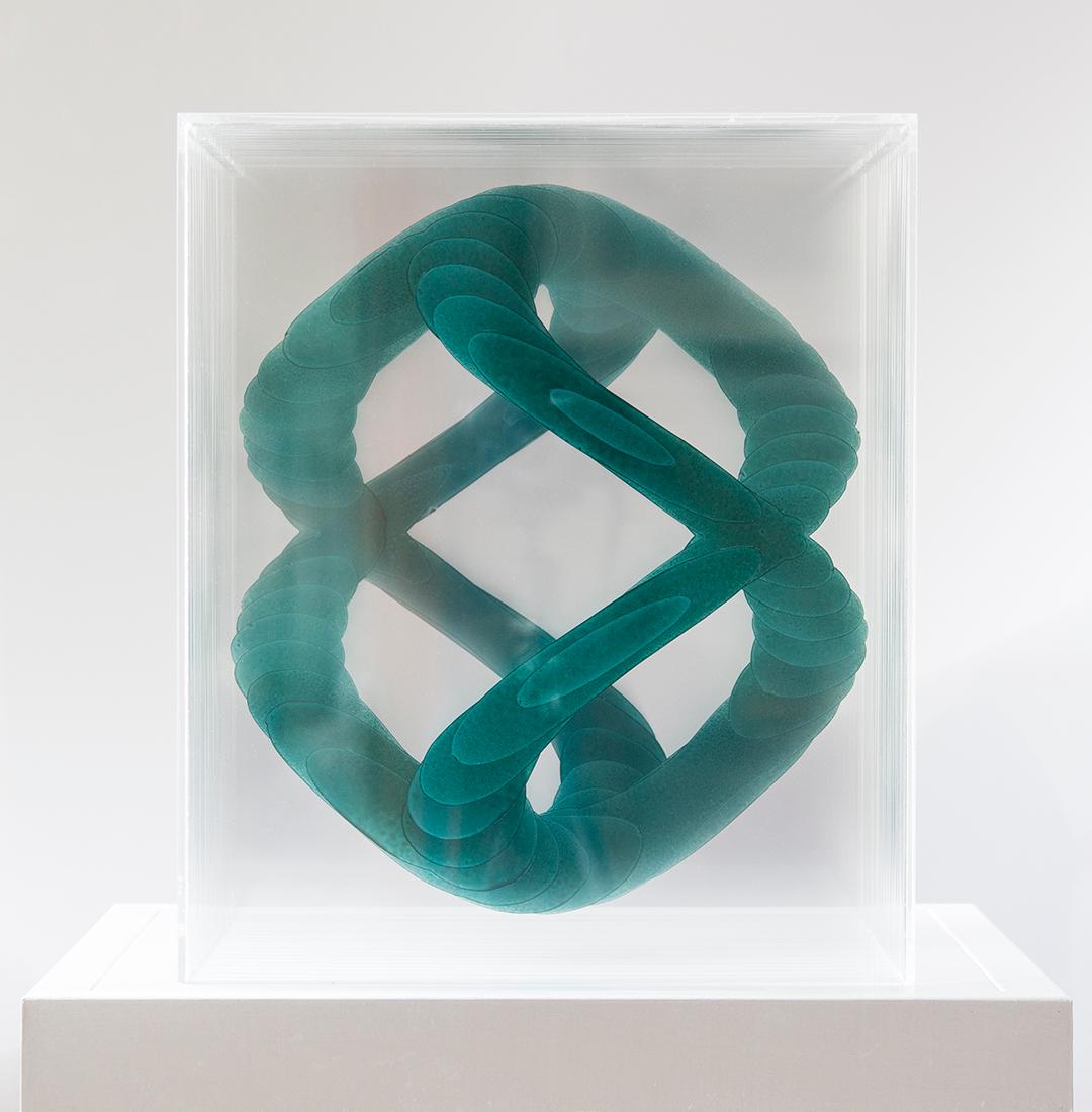 Claire Cohen Abstract Sculpture - Two Cubed