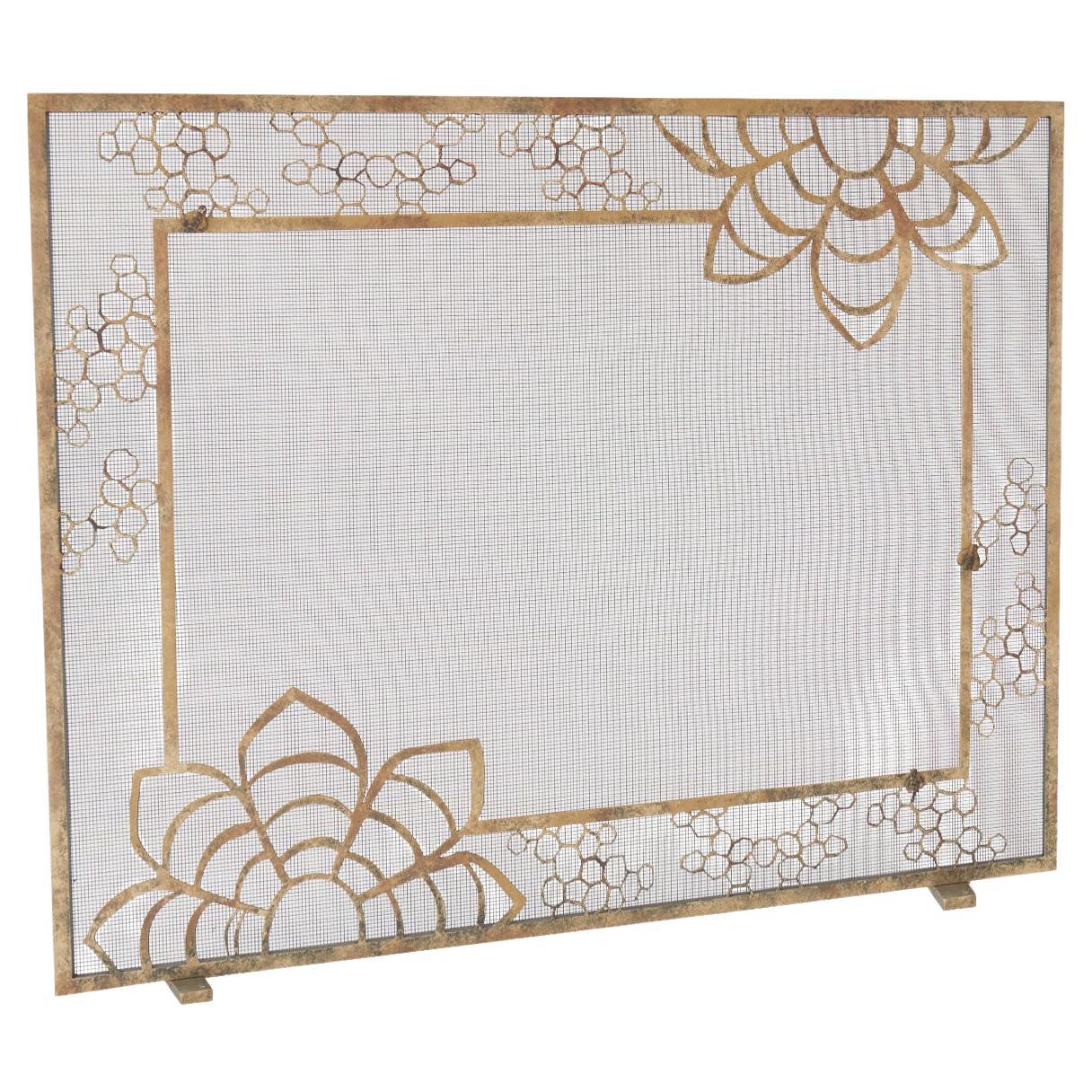 Claire Crowe, Honey Fireplace Screen, Ready to Ship