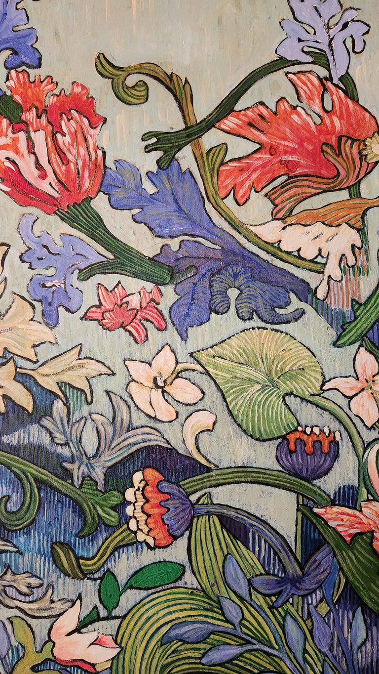 Claire Denarie-Soffietti - Large Colourful Exotic Floral Still Life