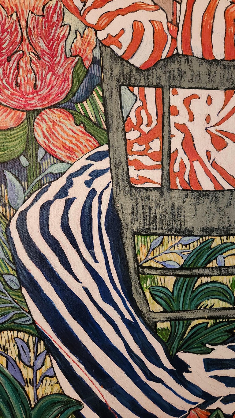 Claire Denarie-Soffietti - Large Colourful Exotic Floral Still Life