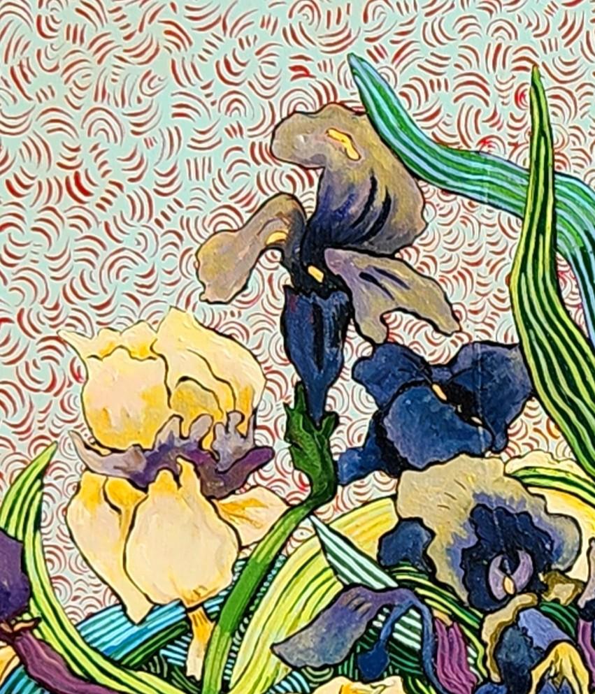 Grande peinture impressionniste figurative exotique et colorée 