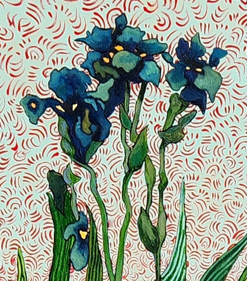 Grande peinture impressionniste figurative exotique et colorée 