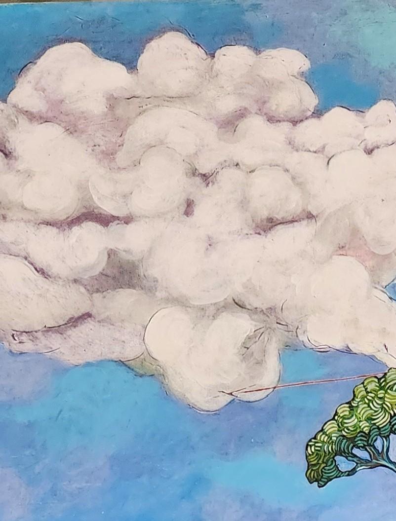 Large Colourful Exotic Impressionistic Landscape Painting 